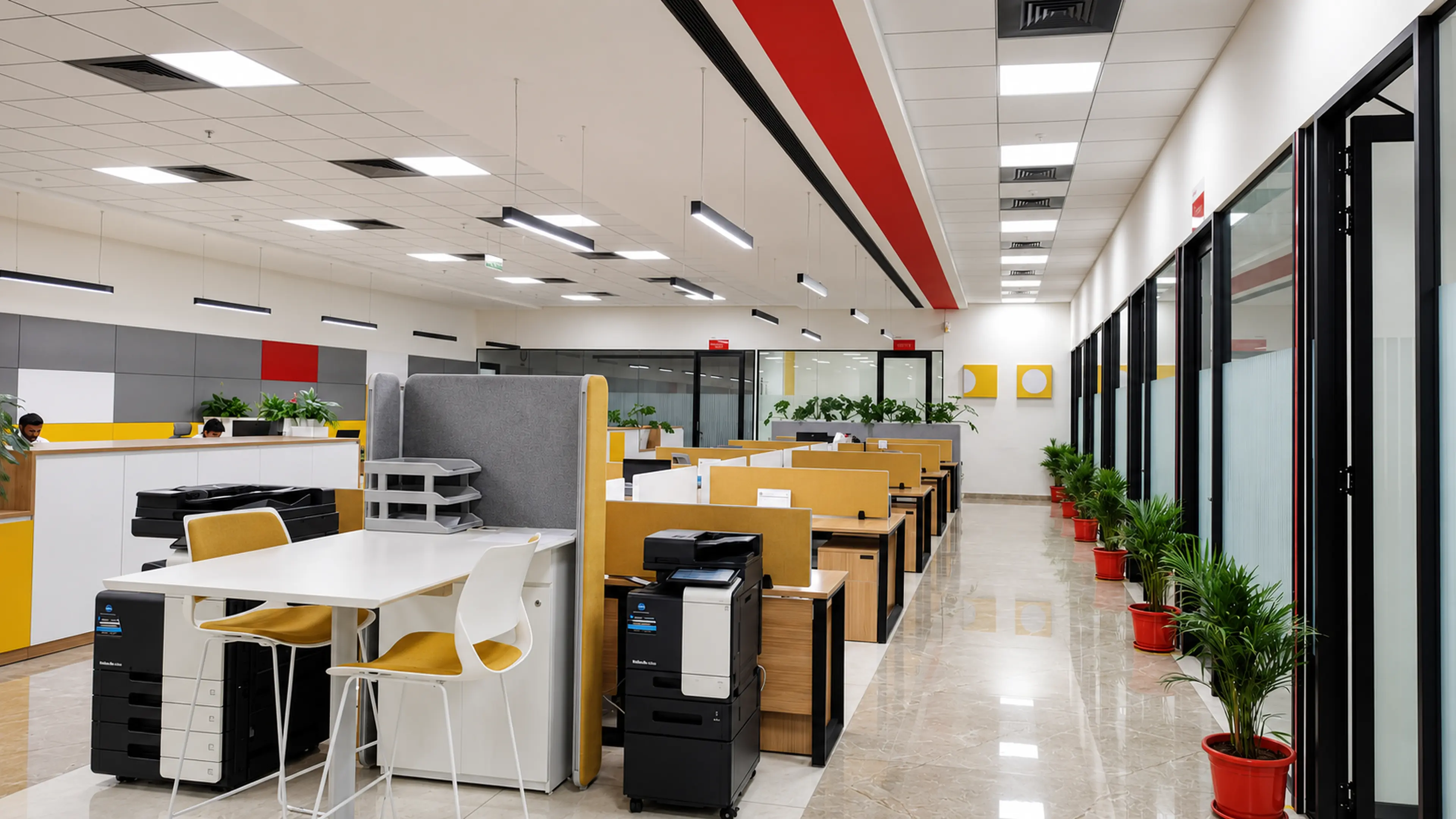 Commercial office interiors by Terucon India